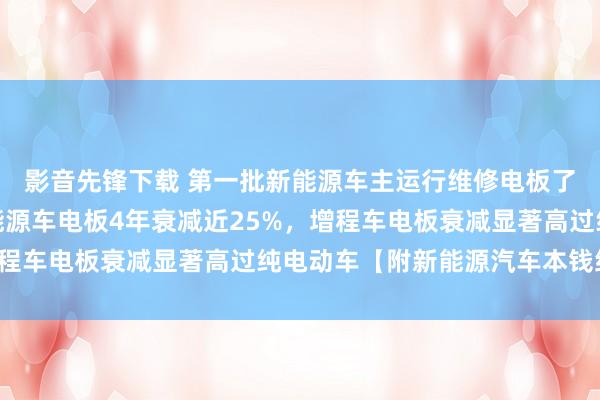 影音先锋下载 第一批新能源车主运行维修电板了？中汽检测陈述：新能源车电板4年衰减近25%，增程车电板衰减显著高过纯电动车【附新能源汽车本钱结构】