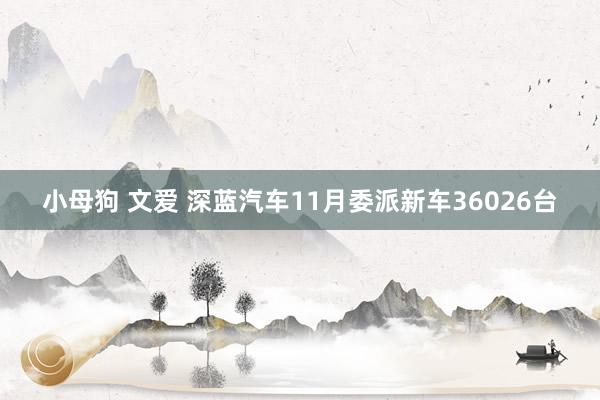 小母狗 文爱 深蓝汽车11月委派新车36026台