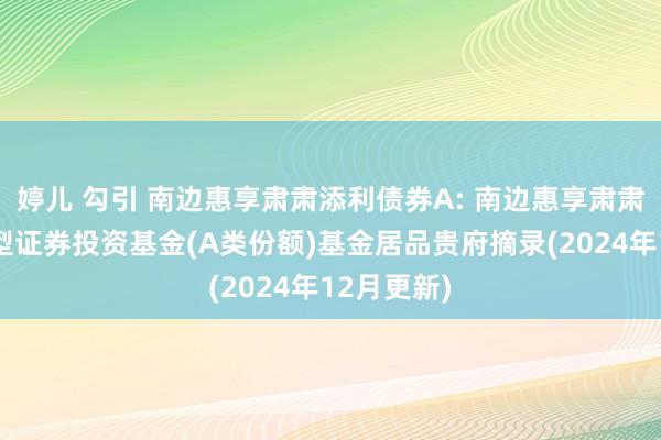婷儿 勾引 南边惠享肃肃添利债券A: 南边惠享肃肃添利债券型证券投资基金(A类份额)基金居品贵府摘录(2024年12月更新)