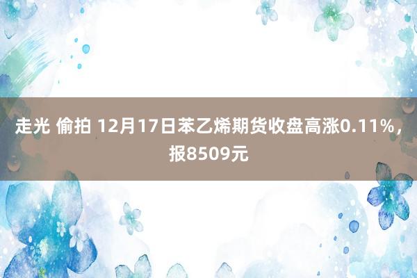 走光 偷拍 12月17日苯乙烯期货收盘高涨0.11%，报8509元