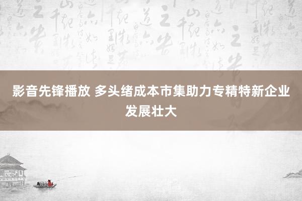影音先锋播放 多头绪成本市集助力专精特新企业发展壮大