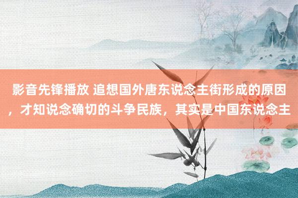 影音先锋播放 追想国外唐东说念主街形成的原因，才知说念确切的斗争民族，其实是中国东说念主