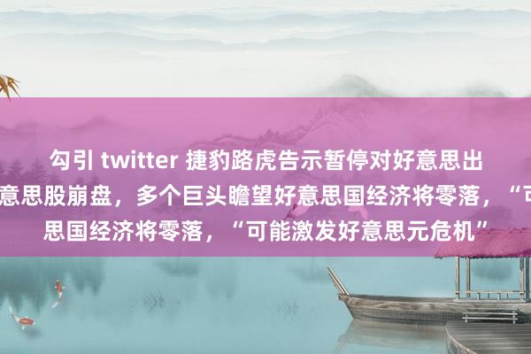 勾引 twitter 捷豹路虎告示暂停对好意思出口，耐克等或加价！好意思股崩盘，多个巨头瞻望好意思国经济将零落，“可能激发好意思元危机”