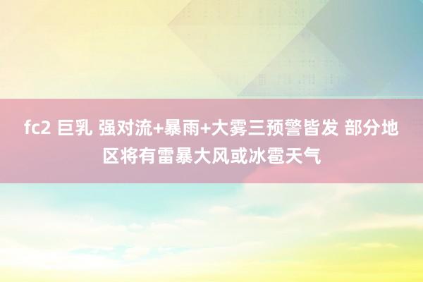 fc2 巨乳 强对流+暴雨+大雾三预警皆发 部分地区将有雷暴大风或冰雹天气